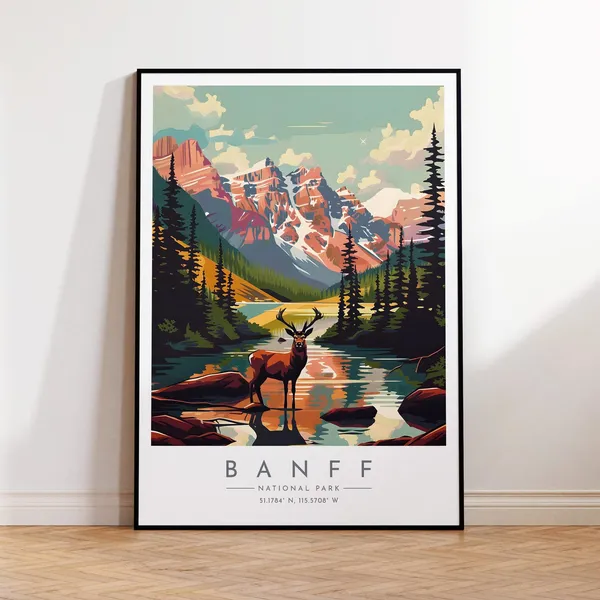 Banff Travel Poster, Canada National Park Art Print