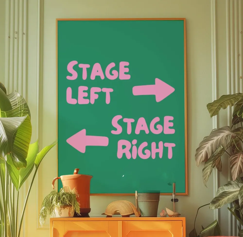 Stage Direction Theatre Lover Art Print, Drama Decor - Image 2