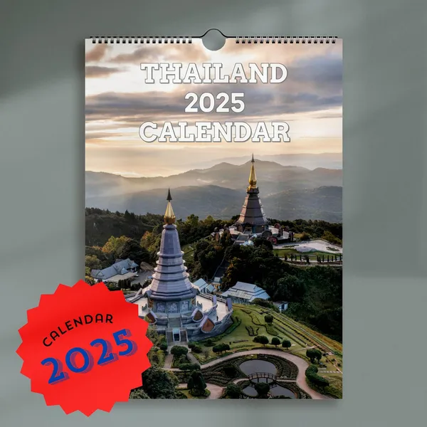 2025 Thailand Travel Photography Wall Planner