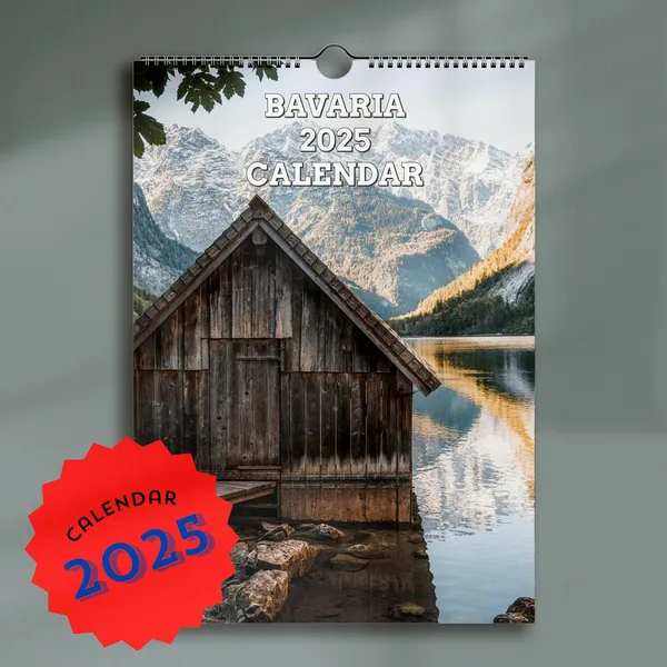 Bavaria 2025 Mountain Landscape Travel Poster