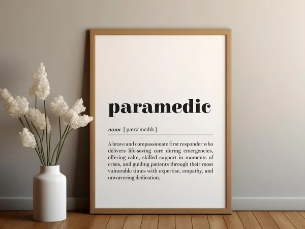 Paramedic Definition Poster Print, EMT Appreciation