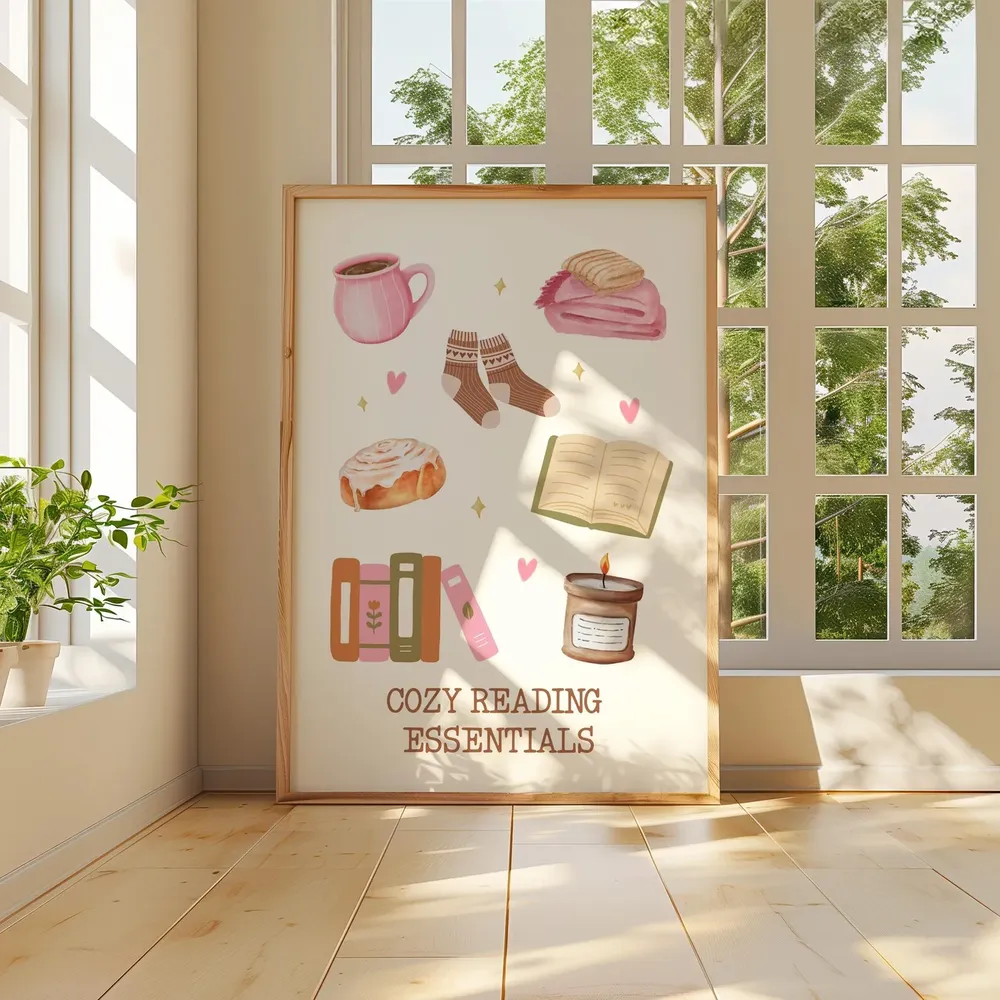 Cozy Reading Poster Print, Gift For Readers - Image 4