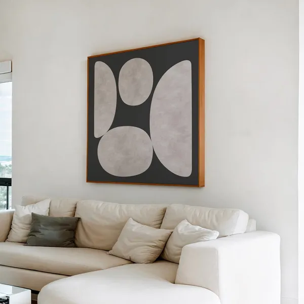 Mid-Century Modern Minimalist Square Art Poster
