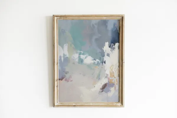 Soft Coastal Abstract Beach Painting No. 2 Art Print