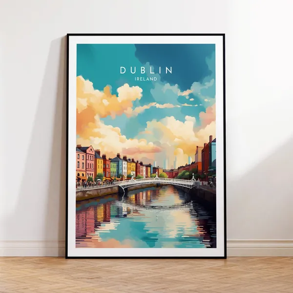 Dublin Ireland Home Decor Poster Print