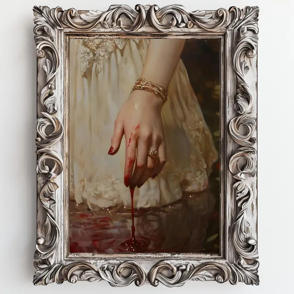 Lady Macbeth Bloody Hands, Dark Gothic Art Print
