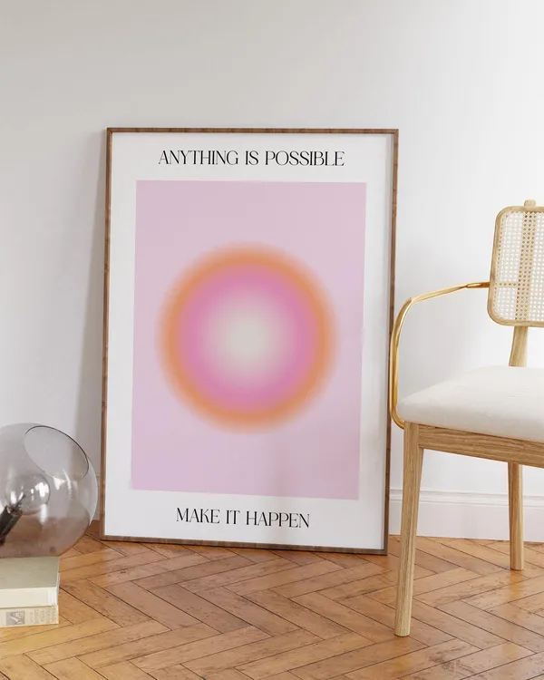 Positive Aura Quotes Spiritual Art Print