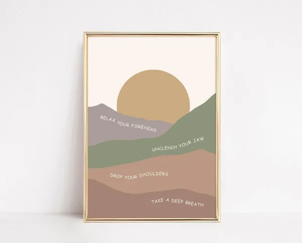 Grounding Technique Relax Sequence Art Print