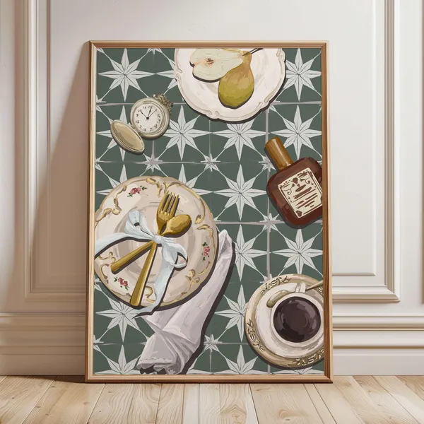 Girly Breakfast Coffee Brunch Art Print