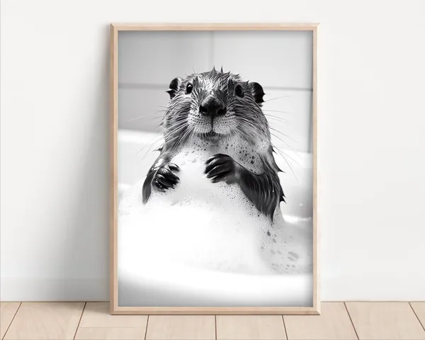 Beaver In The Bathtub Funny Bathroom Art Print