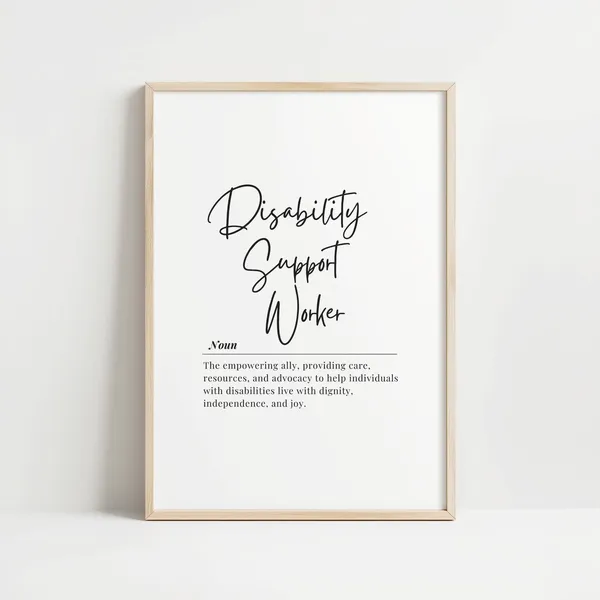 Disability Support Worker Illustration Poster