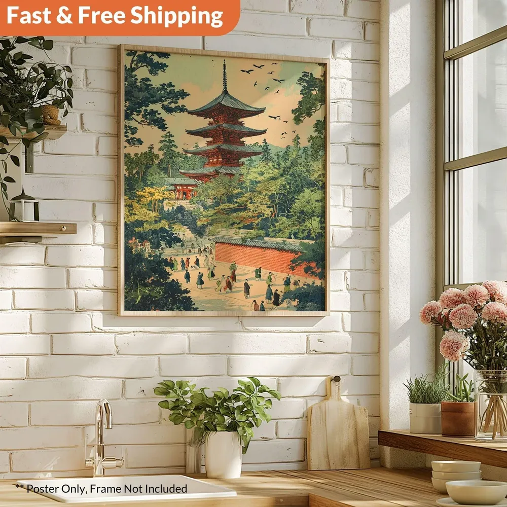 Hokusai Ukiyo E Japanese Woodblock Landscape Poster - Image 2