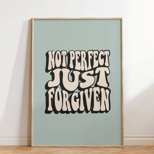 Retro Christian Scripture Art Print, Bible Verse