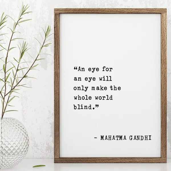 Mahatma Gandhi Quote, Forgiveness Motivation Art Print