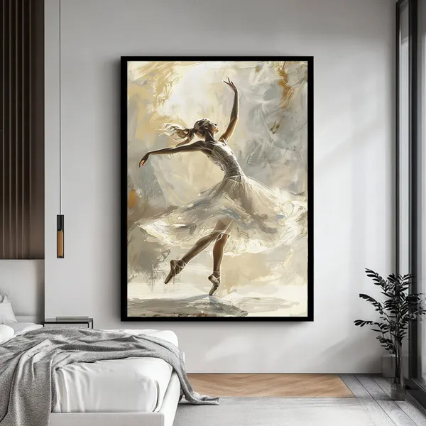 Ballerina Art Print, Elegant Ballet Dancer Decor