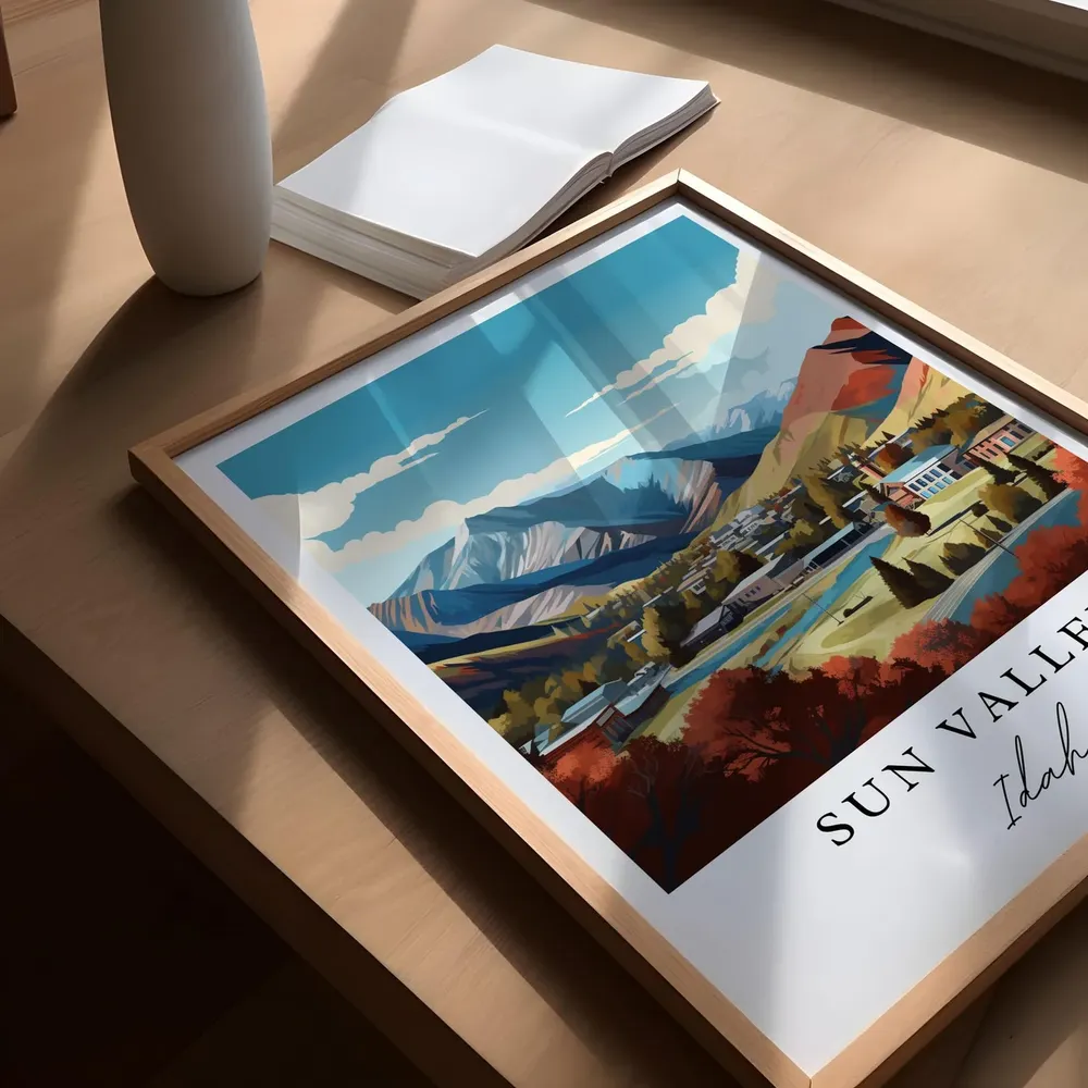Sun Valley Idaho Travel Poster, Custom Text - Image 5