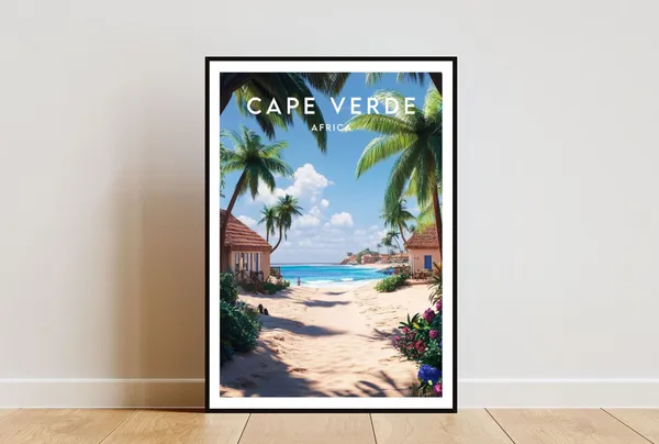 Cape Verde Travel Poster, Africa Wall Art