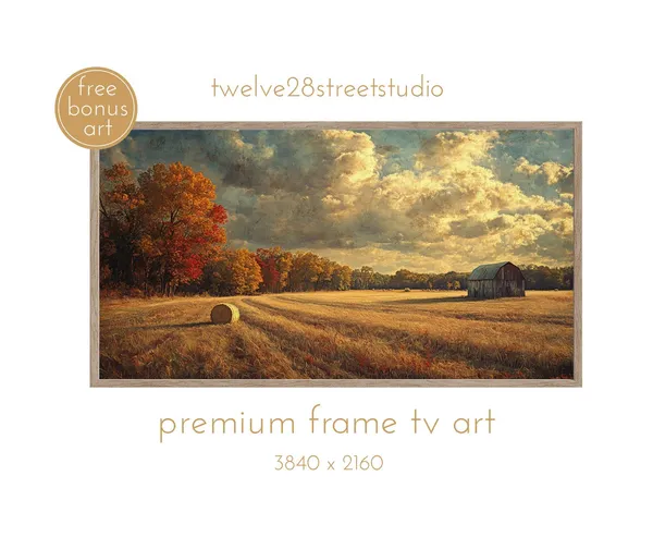 Harvest Time Painting, Seasonal Wall Art Print