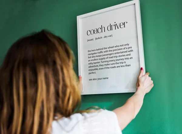 Personalized Coach Driver Definition Art Print