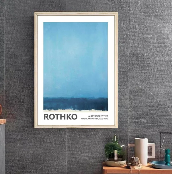 Mark Rothko Blue Exhibition Poster, Minimalist Art Print