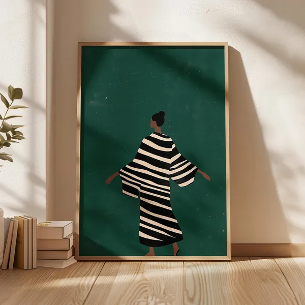Minimalist Woman Illustration, Contemporary Wall Art