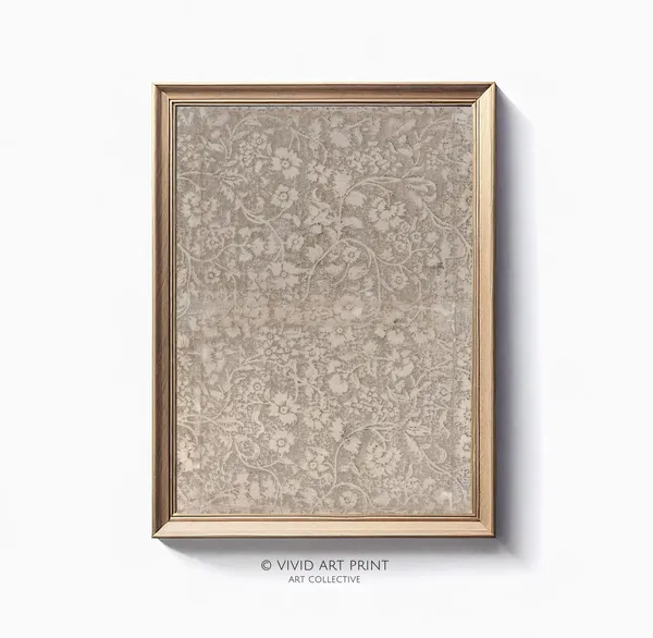 Floral Vines Pattern, Vintage Botanical Art Print