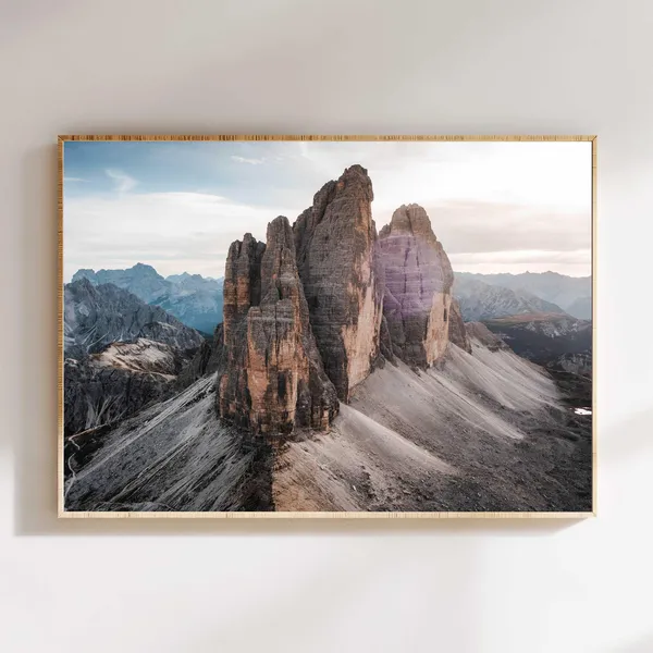 Tre Cime Di Lavaredo Italy Art Print, Dolomites