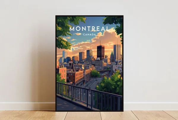 Montreal Travel Poster, Canada and North America