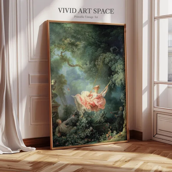 The Swing Rococo Art Print, Vintage Classic