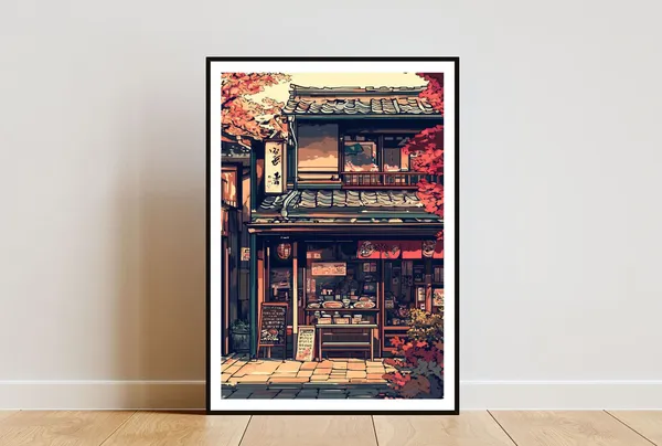 Japanese Ramen Shop Retro Japan Travel Poster