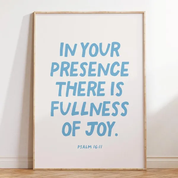 Psalm 1611 Minimalist Bible Verse Quote Art Print