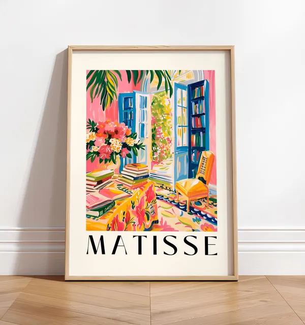 Henri Matisse Bookish Art Print, Mid-Century Poster