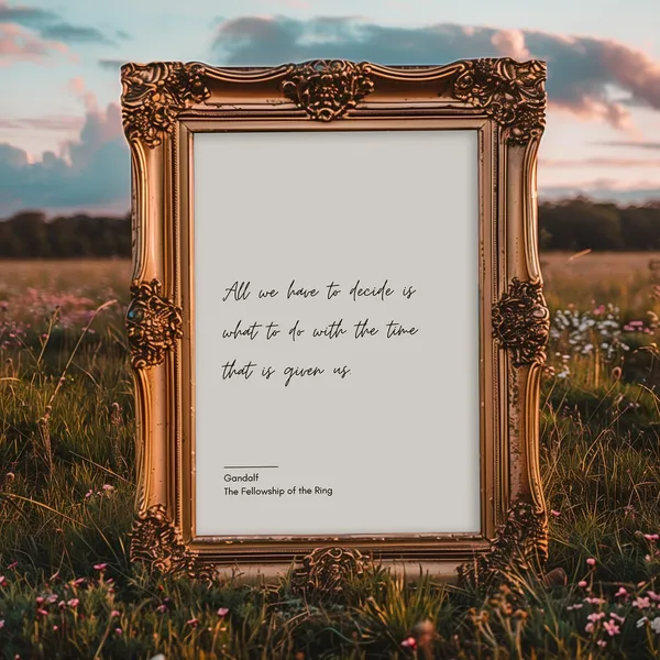 Gandalf Minimalist Quote Art Print, Lord of the Rings