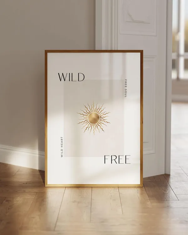 Wild Heart Free Soul Quote Art Print