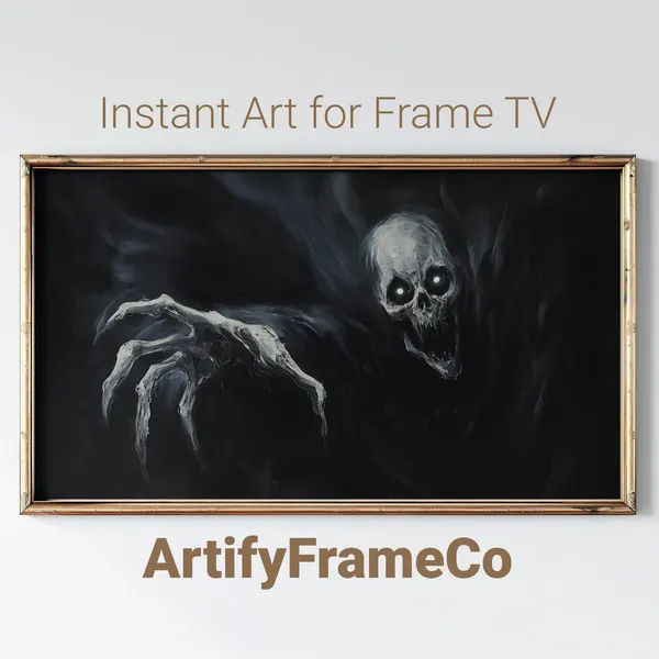 Sinister Ghost Emerging From Darkness Halloween Art Print