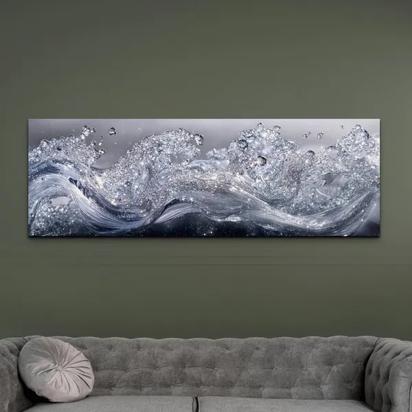 Water Splash Wave Surf Seascape, Bathroom Art Print