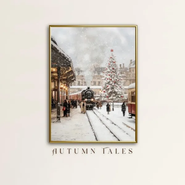 Orient Express Winter Wonderland, Vintage Art Print
