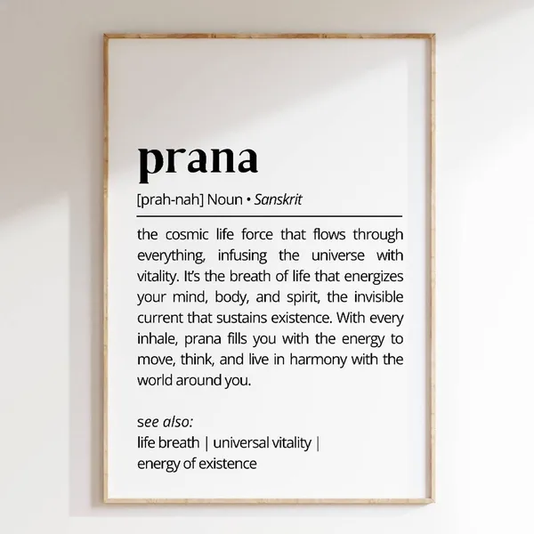 Prana Definition Spiritual Energy Art Print Poster