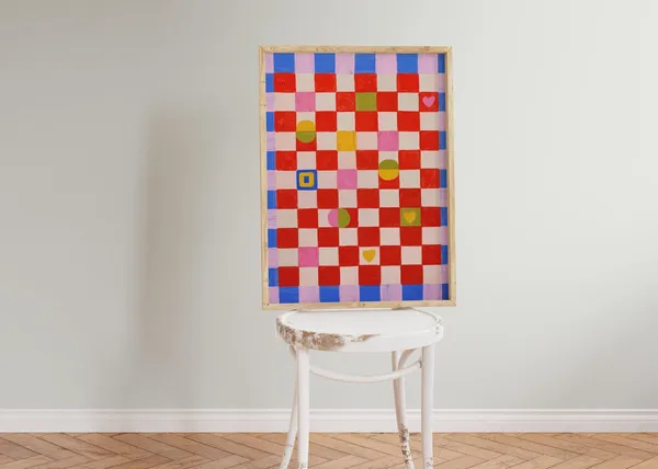 Colorful Geometric Abstract Painting Art Print