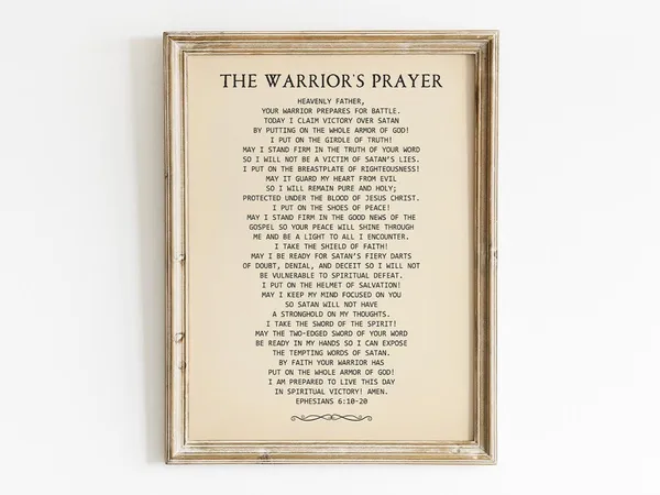 Armor of God, Ephesians 6:10-20 Bible Verse Art Print