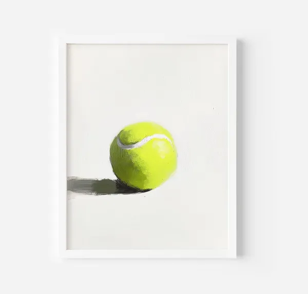 Tennis Ball Minimalist Acrylic Art Print