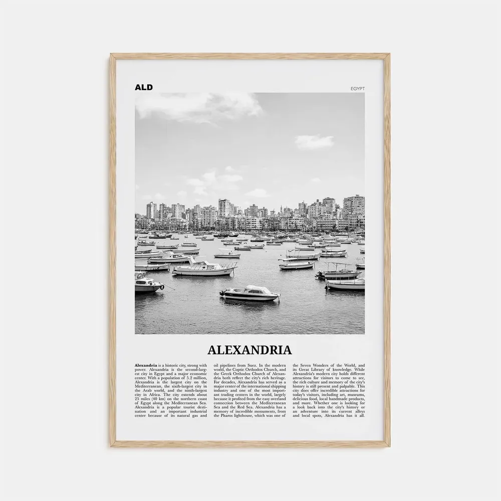 Alexandria Black and White Egypt Wall Art Print