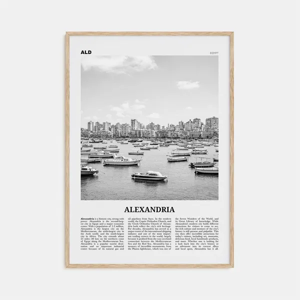 Alexandria Black and White Egypt Wall Art Print