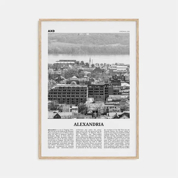 Alexandria Black And White Virginia Travel Poster