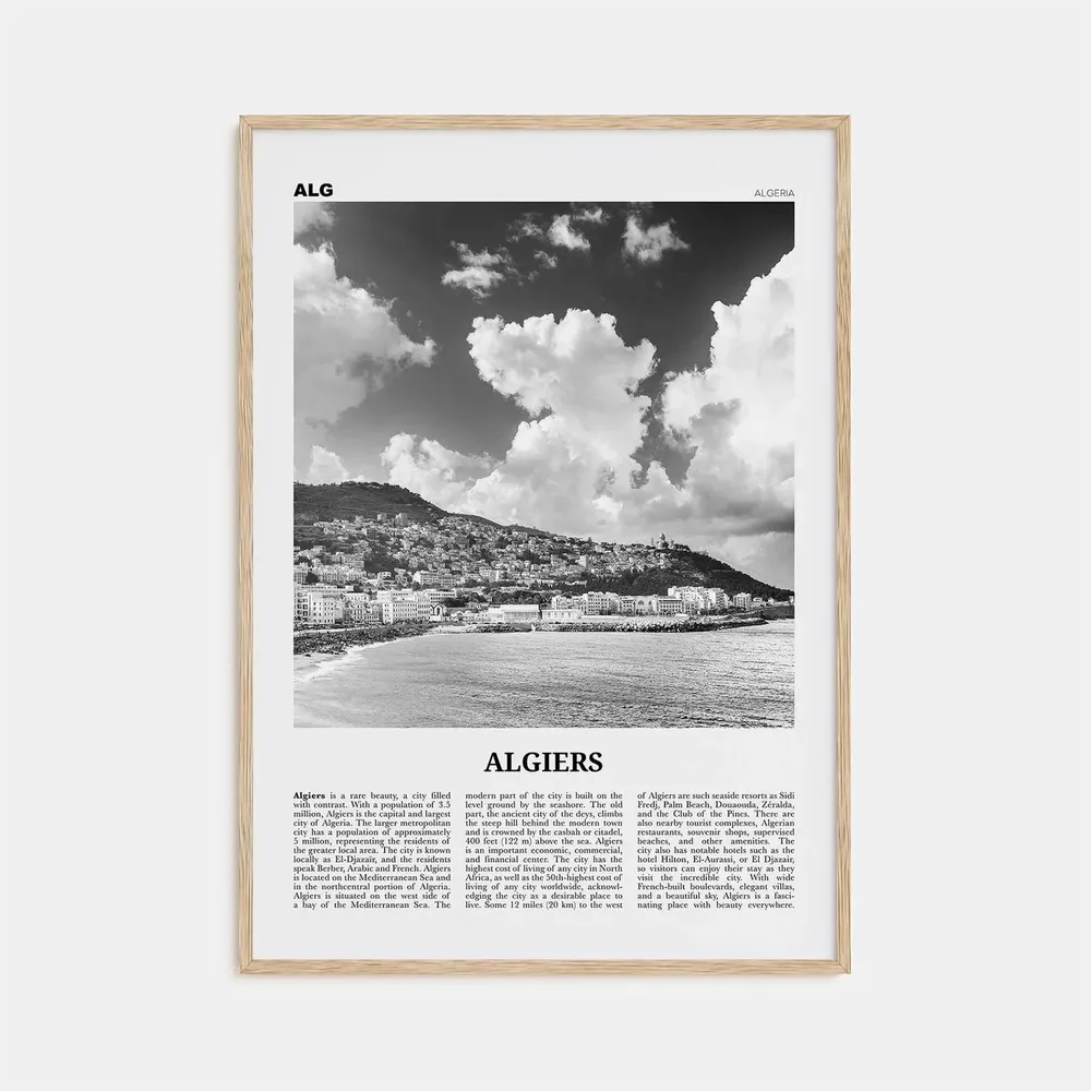 Algiers Black and White Art Print, Algeria Africa