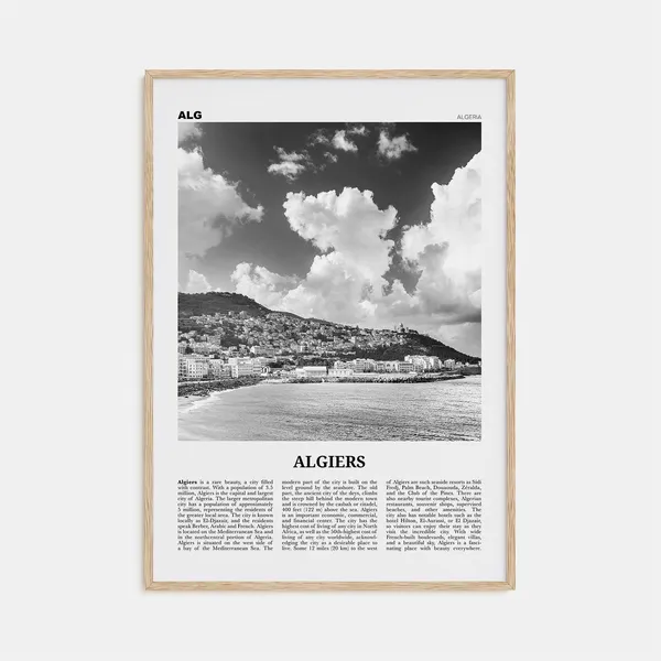 Algiers Black and White Art Print, Algeria Africa