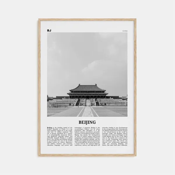 Beijing Black And White Travel Poster, Peking
