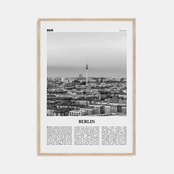 Berlin Black and White No. 2 Germany Travel Poster