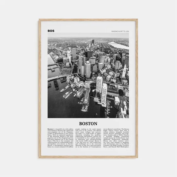 Boston Black and White Travel Poster, No. 1