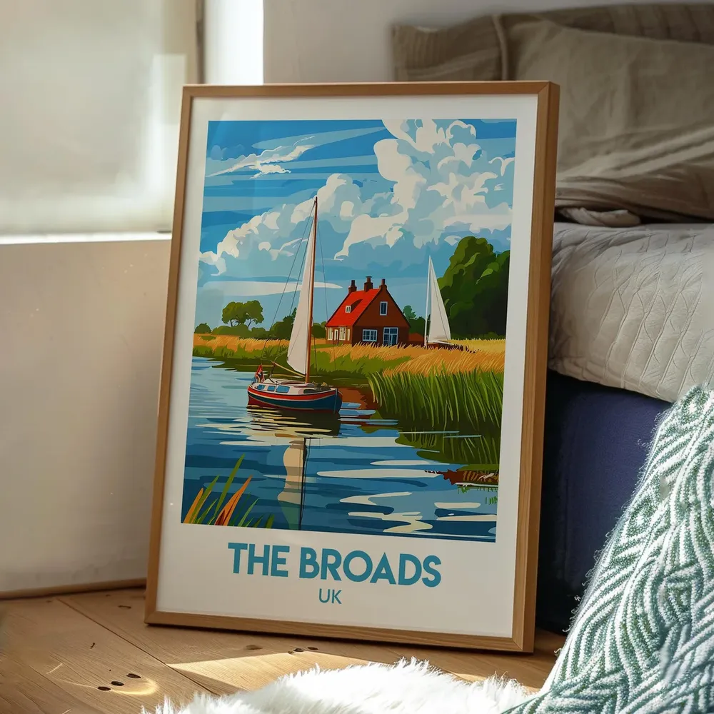 The Broads National Park Travel Poster, England - Image 3